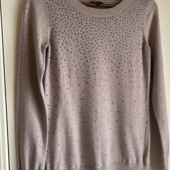 Express light brown sequin sweater small - Picture 3 of 5